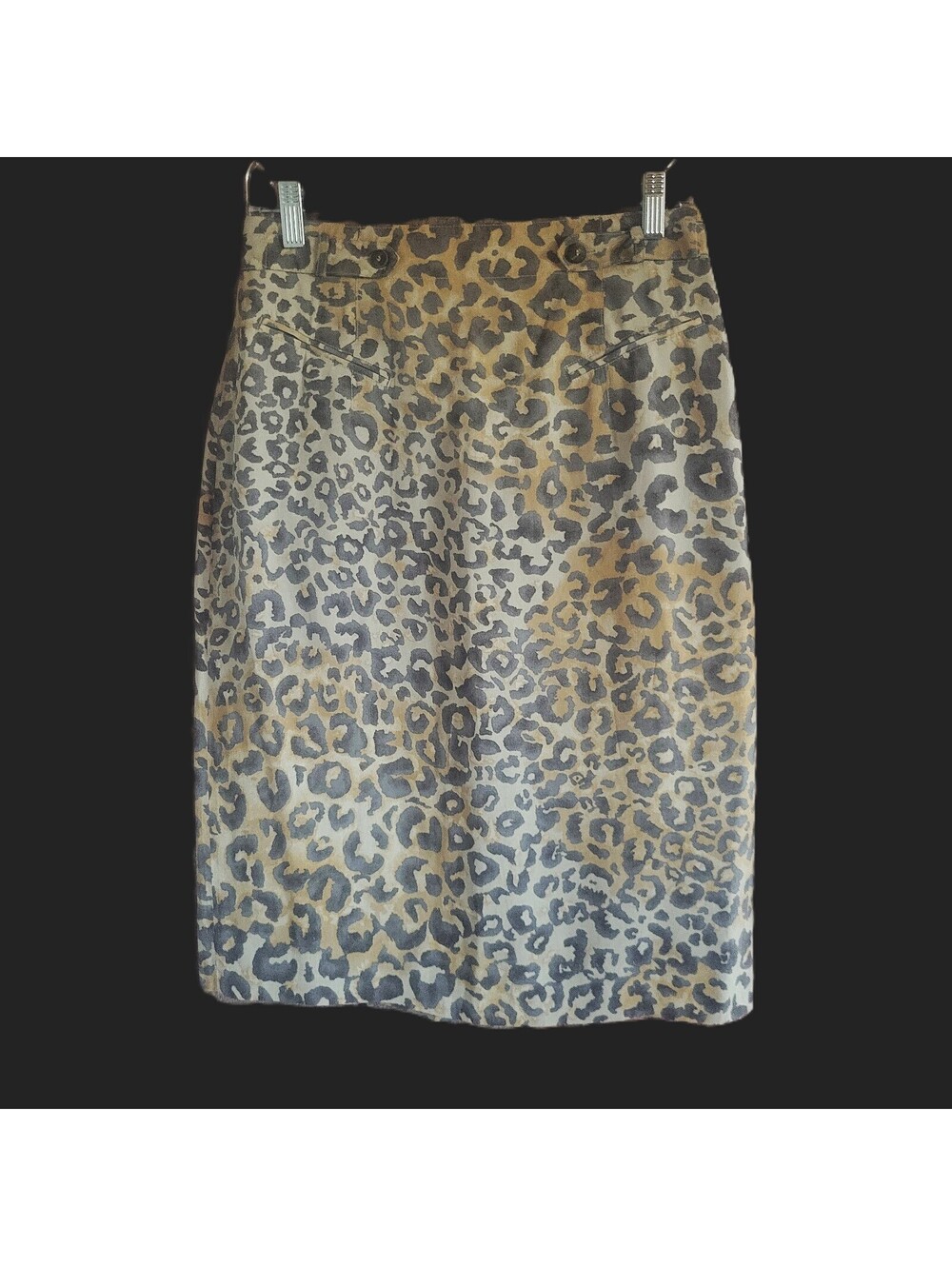 Y2K Dana Buchman Leopard Print Pencil Skirt - Sz 10 Business Professional Siren